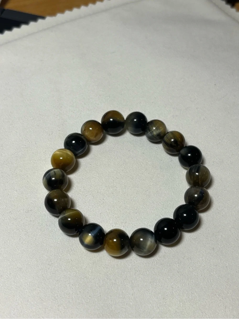 10mm Tiger's Eye Bead Bracelet - Women’s Jewelry - 7”
